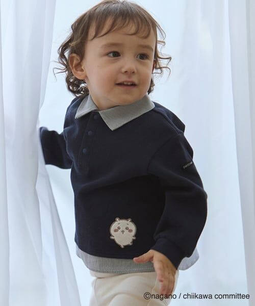 petit main / プティマイン Tシャツ | 【アニメちいかわ】シャツドッキング長袖Tシャツ | 詳細1