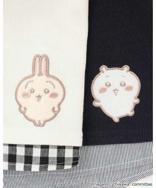 petit main / プティマイン Tシャツ | 【アニメちいかわ】シャツドッキング長袖Tシャツ | 詳細9