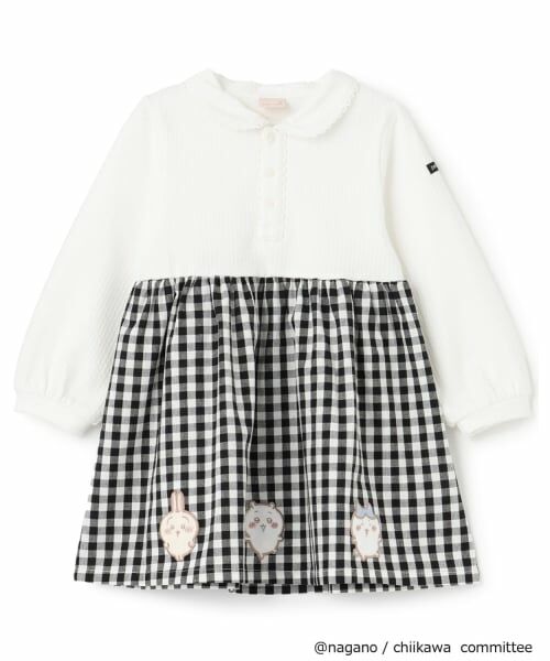 petit main / プティマイン ミニ丈・ひざ丈ワンピース | 【ちいかわ】ドッキングワンピース（アイボリー）