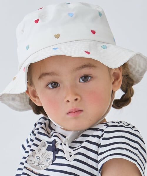petit main / プティマイン ハット | 【遮熱】刺しゅうバケットハット(マルチ)