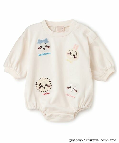 petit main / プティマイン ロンパース | 【アニメちいかわ】刺しゅうロンパース（オフ ホワイト）