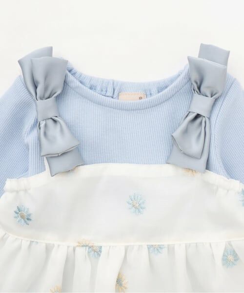 petit main / プティマイン ベビー・キッズウエア | 【リンク】花刺しゅうOPセットアップ | 詳細2