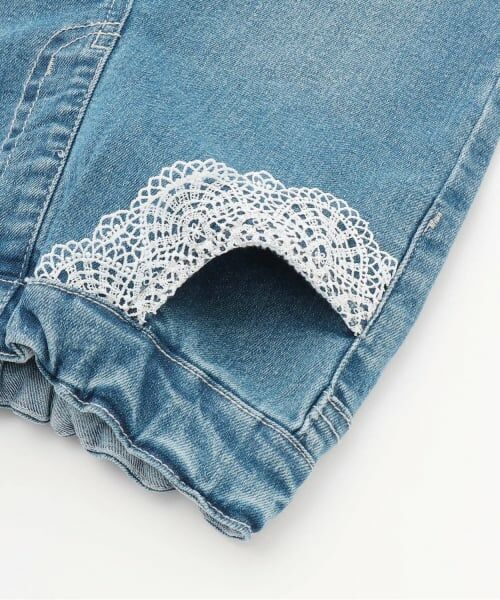 petit main / プティマイン その他パンツ | 【リンク】レースデニムパンツ | 詳細4