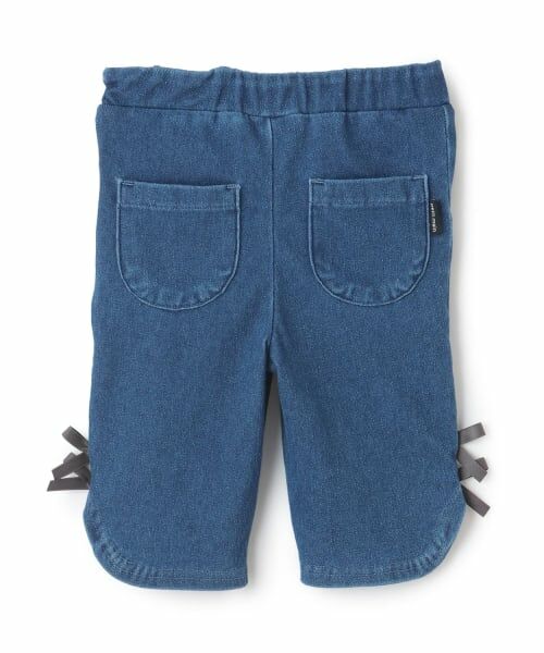 petit main / プティマイン その他パンツ | 【防汚加工/スマイル】7分リボンパンツ | 詳細1