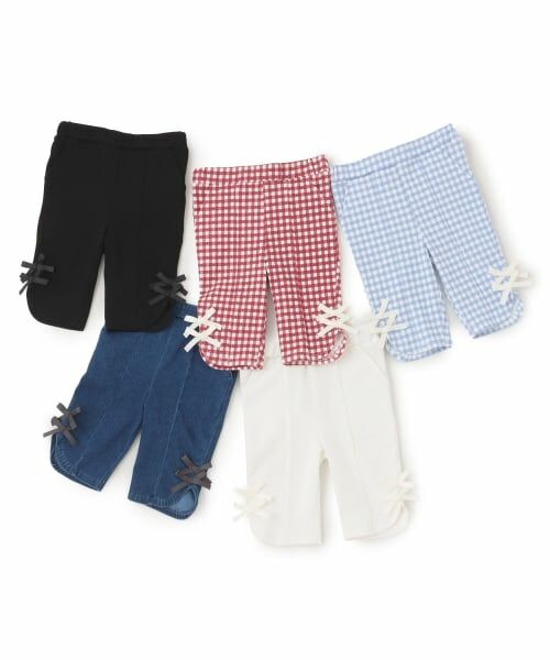 petit main / プティマイン その他パンツ | 【防汚加工/スマイル】7分リボンパンツ | 詳細13