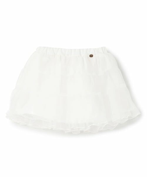petit main / プティマイン ミニ・ひざ丈スカート | チュールスカート（オフ ホワイト）