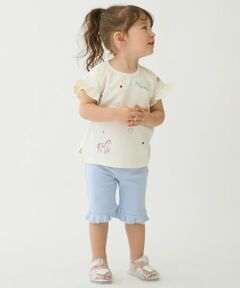 petit main / プティマイン その他パンツ | 7分丈フリルフライスパンツ