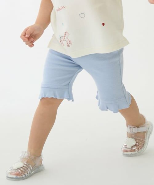 petit main / プティマイン その他パンツ | 7分丈フリルフライスパンツ | 詳細1