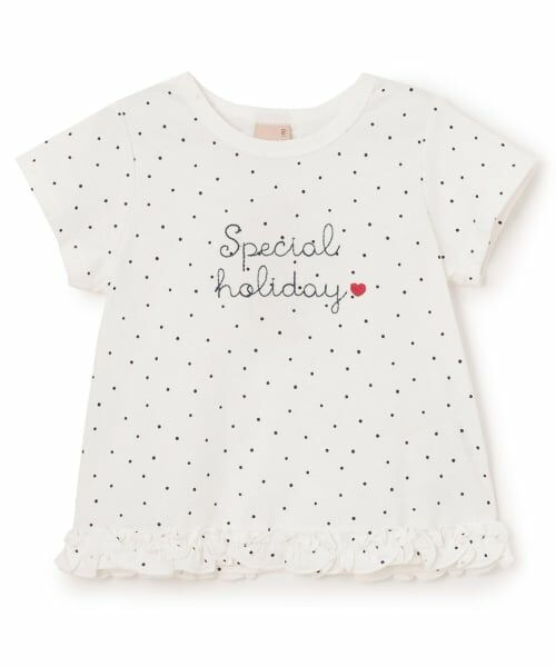 petit main / プティマイン Tシャツ | 【プティプラ】GIRLS 半袖Tシャツ（アイボリー）