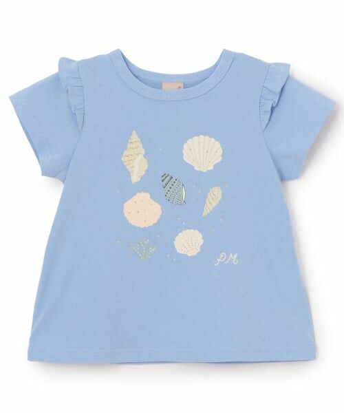 petit main / プティマイン Tシャツ | 【プティプラ】GIRLS 半袖Tシャツ（ライト ブルー）