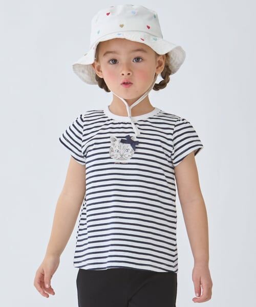 petit main / プティマイン Tシャツ | 【プティプラ】GIRLS 半袖Tシャツ（ボーダー）