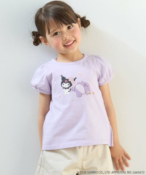 petit main / プティマイン Tシャツ | 【サンリオキャラクターズ】お花見Tシャツ(ラベンダー)
