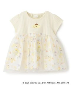 petit main / プティマイン ミニ丈・ひざ丈ワンピース | 【サンリオキャラクターズ】花柄チュールドッキングTシャツ