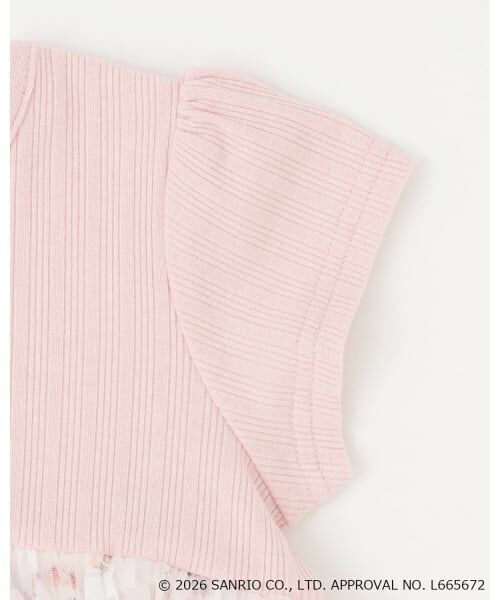 petit main / プティマイン Tシャツ | 【サンリオキャラクターズ】花柄チュールドッキングTシャツ | 詳細11