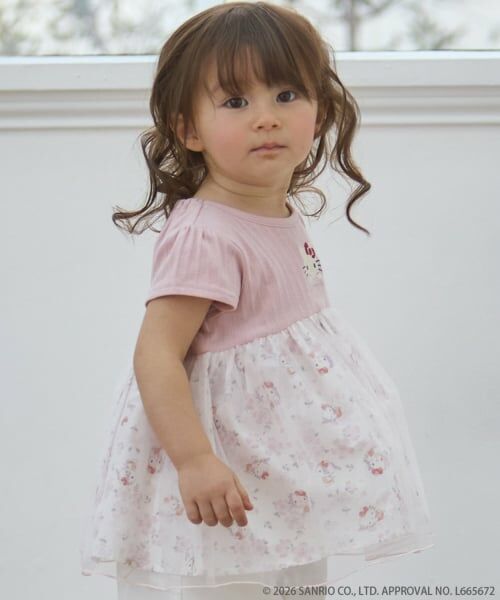 petit main / プティマイン Tシャツ | 【サンリオキャラクターズ】花柄チュールドッキングTシャツ | 詳細2