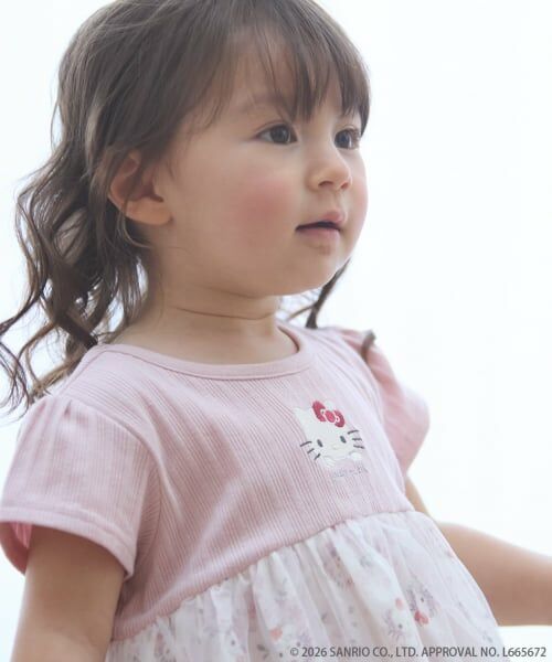 petit main / プティマイン Tシャツ | 【サンリオキャラクターズ】花柄チュールドッキングTシャツ | 詳細4