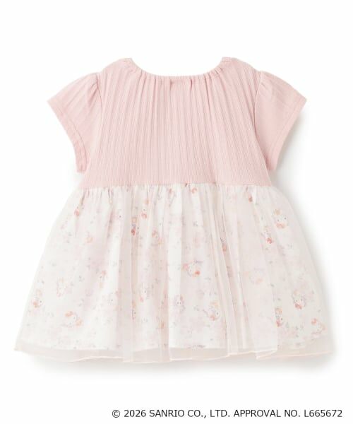 petit main / プティマイン Tシャツ | 【サンリオキャラクターズ】花柄チュールドッキングTシャツ | 詳細7