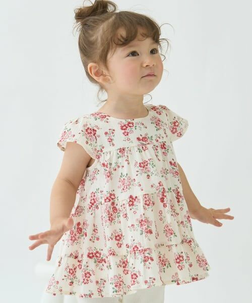 petit main / プティマイン その他トップス | 【スマイル/冷感/リンク】楊柳チュニック（赤）