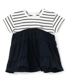 petit main / プティマイン Tシャツ | 【リンク】ドッキングティアードTシャツ