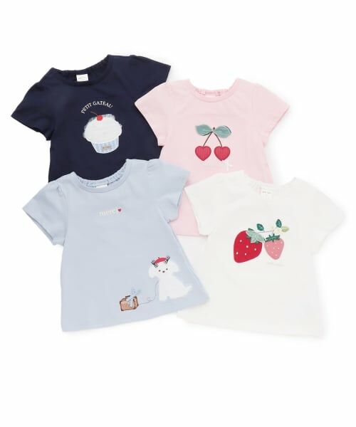 petit main / プティマイン Tシャツ | アップリケアソートTシャツ | 詳細23