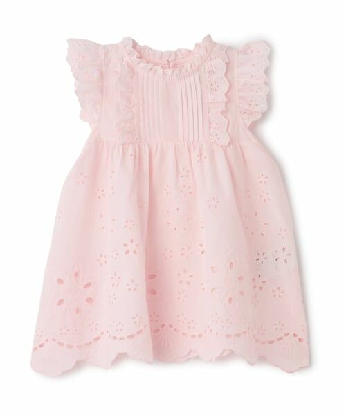 petit main / プティマイン その他トップス | 【リンク】オーバーレースチュニック（ライト ピンク）