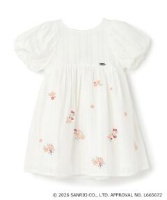 petit main / プティマイン ミニ丈・ひざ丈ワンピース | 【サンリオキャラクターズ】刺しゅうパフワンピース