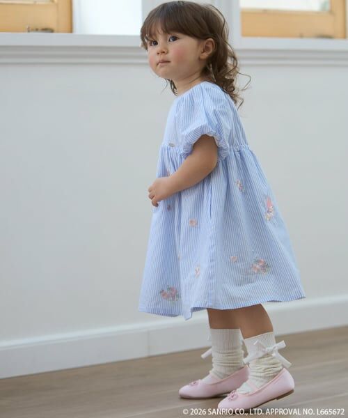 petit main / プティマイン ミニ丈・ひざ丈ワンピース | 【サンリオキャラクターズ】刺しゅうパフワンピース | 詳細1