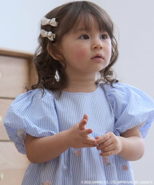 petit main / プティマイン ミニ丈・ひざ丈ワンピース | 【サンリオキャラクターズ】刺しゅうパフワンピース | 詳細3