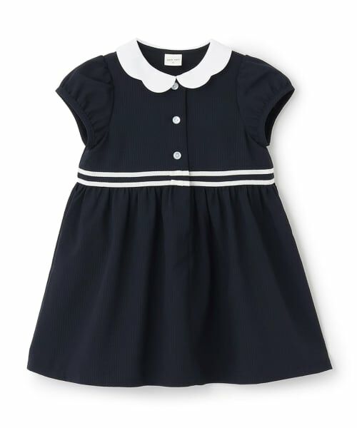 petit main / プティマイン ドレス | 【WINDRY】衿ワンピース(紺)