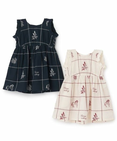 petit main / プティマイン ミニ丈・ひざ丈ワンピース | 【リンク】インド綿刺しゅうワンピース | 詳細7