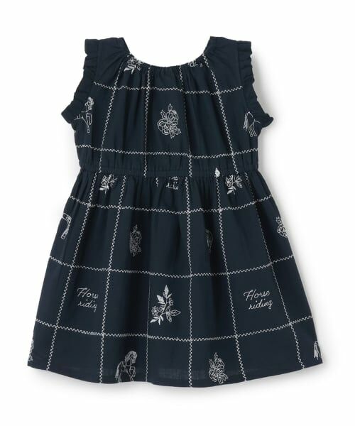 petit main / プティマイン ミニ丈・ひざ丈ワンピース | 【リンク】インド綿刺しゅうワンピース | 詳細9