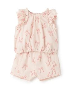 petit main / プティマイン Tシャツ | リボン総柄セットアップ