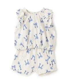 petit main / プティマイン Tシャツ | リボン総柄セットアップ