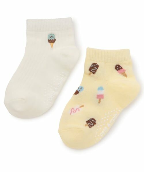 petit main / プティマイン ソックス | GIRLS吸水速乾ソックス2P（オフ ホワイト）