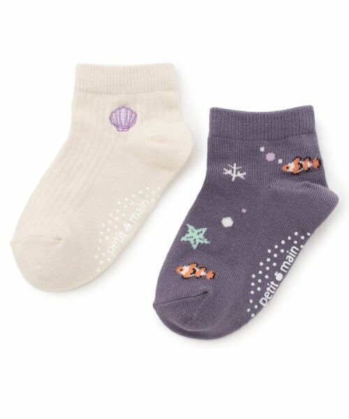 petit main / プティマイン ソックス | GIRLS吸水速乾ソックス2P（ECRU(キナリ)）