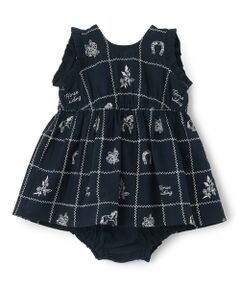 petit main / プティマイン ベビー・キッズウエア | 【リンク】インド綿モチーフ刺しゅうOPセットアップ