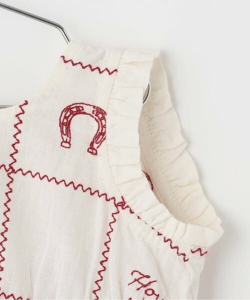 petit main / プティマイン ベビー・キッズウエア | 【リンク】インド綿モチーフ刺しゅうOPセットアップ | 詳細4