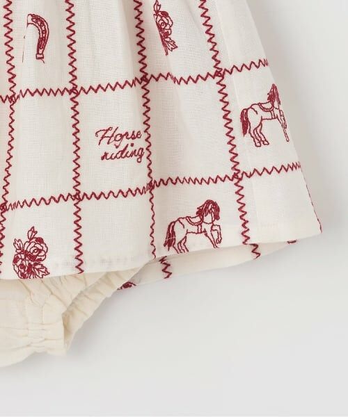 petit main / プティマイン ベビー・キッズウエア | 【リンク】インド綿モチーフ刺しゅうOPセットアップ | 詳細5