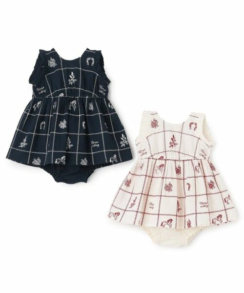 petit main / プティマイン ベビー・キッズウエア | 【リンク】インド綿モチーフ刺しゅうOPセットアップ | 詳細9