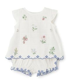 petit main / プティマイン ベビー・キッズウエア | 【リンク】インド綿ボダニカル刺しゅうセットアップ