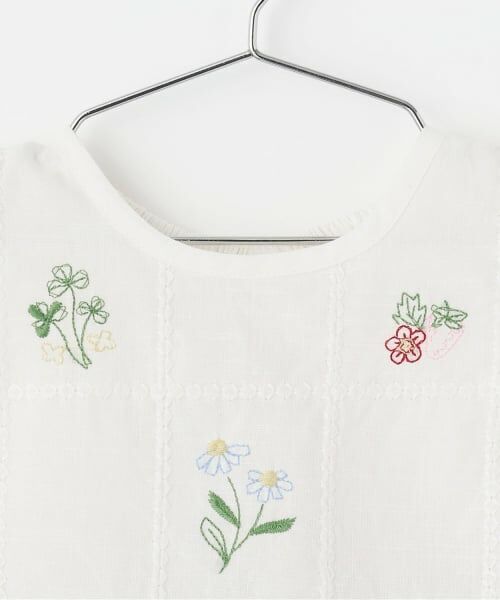 petit main / プティマイン ベビー・キッズウエア | 【リンク】インド綿ボダニカル刺しゅうセットアップ | 詳細3