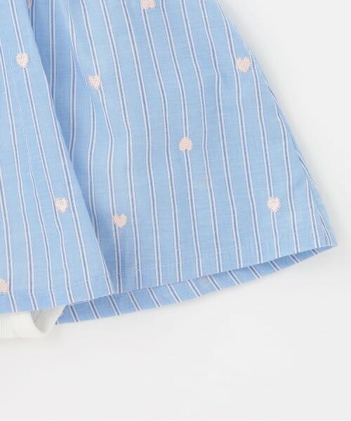 petit main / プティマイン ロンパース | 【リンク】ハート刺しゅうOPロンパース | 詳細4