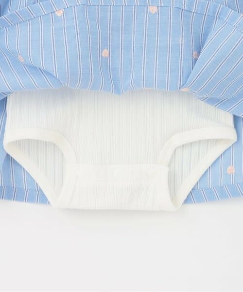 petit main / プティマイン ロンパース | 【リンク】ハート刺しゅうOPロンパース | 詳細5