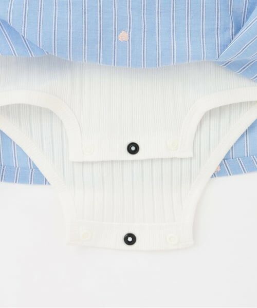 petit main / プティマイン ロンパース | 【リンク】ハート刺しゅうOPロンパース | 詳細6