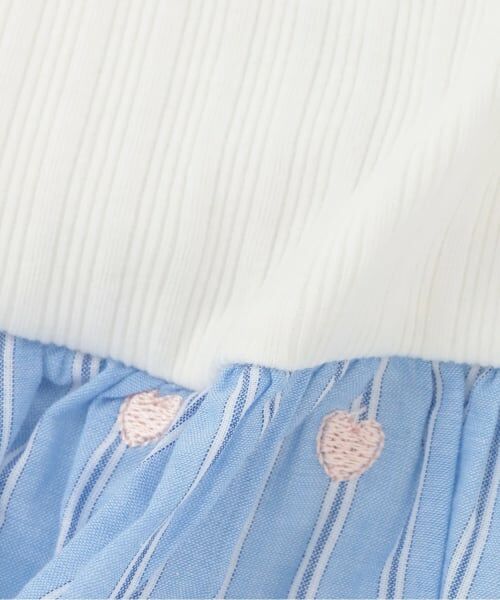 petit main / プティマイン ロンパース | 【リンク】ハート刺しゅうOPロンパース | 詳細7