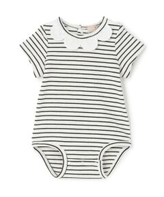 petit main / プティマイン ロンパース | 半袖スカラップロンパース