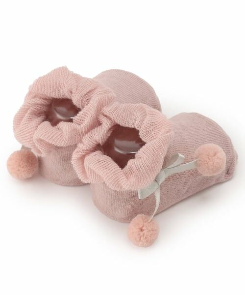 petit main / プティマイン ベビー・キッズウエア | Wぽんぽんカップソックス | 詳細1