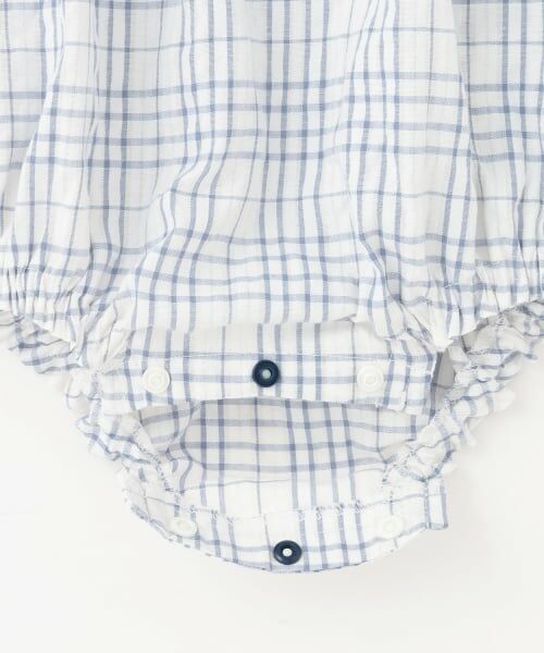 petit main / プティマイン ロンパース | チェックフリルカバーオール | 詳細6