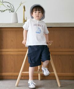 petit main / プティマイン ショート・ハーフ・半端丈パンツ | のびのびツイルポケットショートパンツ