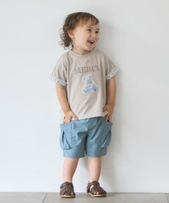 petit main / プティマイン ショート・ハーフ・半端丈パンツ | のびのびツイルポケットショートパンツ